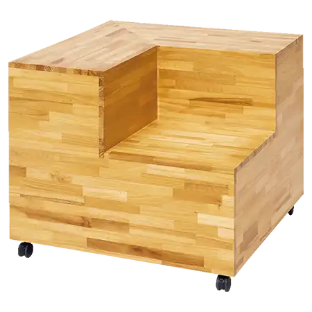 『』（カギカッコ）ファーニチャー L字階段ベンチ900角 KK-BENCH-900L